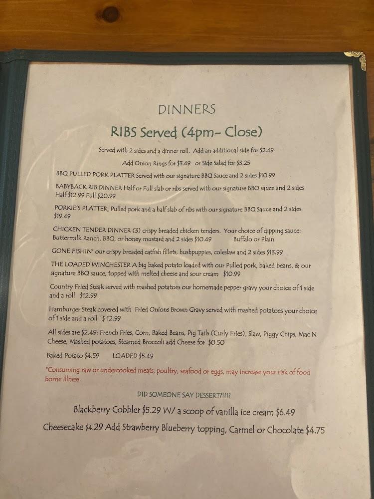 Anglin's Hog Pen Restaurant & Sunset Drive In Menu image 3